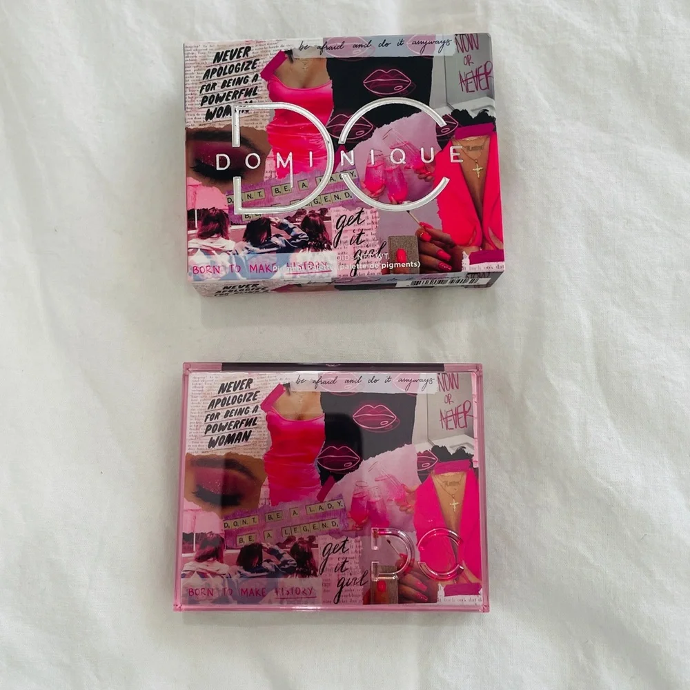 Dominique Cosmetics Now or Never Eyeshadow Palette 6‎ Shades Pink Berry Glitter